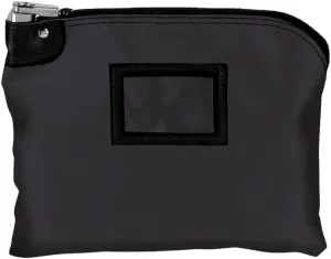 BankSupplies Laminated Nylon Locking Deposit Bag - Black - 15W x 11H - 2 Keys Included for Each Bag - HIPAA - Puncture Resistant Laminated Nylon - Double Stitched Seams