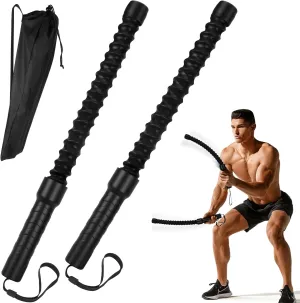Battle Ropes For Home Gym, Mini Ropeless Exercise Rope Home Gym Equipment, Portable Workout Gadget For Travel, HIIT Workouts, Low-Impact Cardio Training