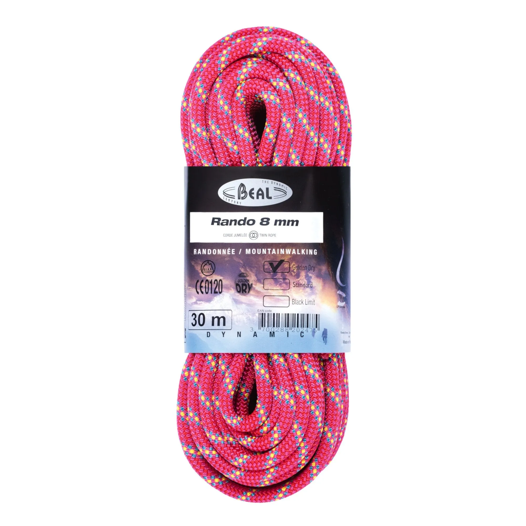 Beal Rando Walking Rope (Golden Dry) 8mm x 20m
