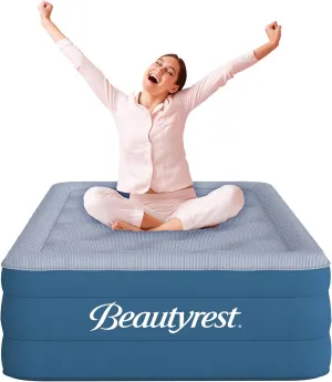 Beautyrest 17" Comfort Plus Air Bed Mattress with Built-in Pump and Plush Cooling Topper, Twin