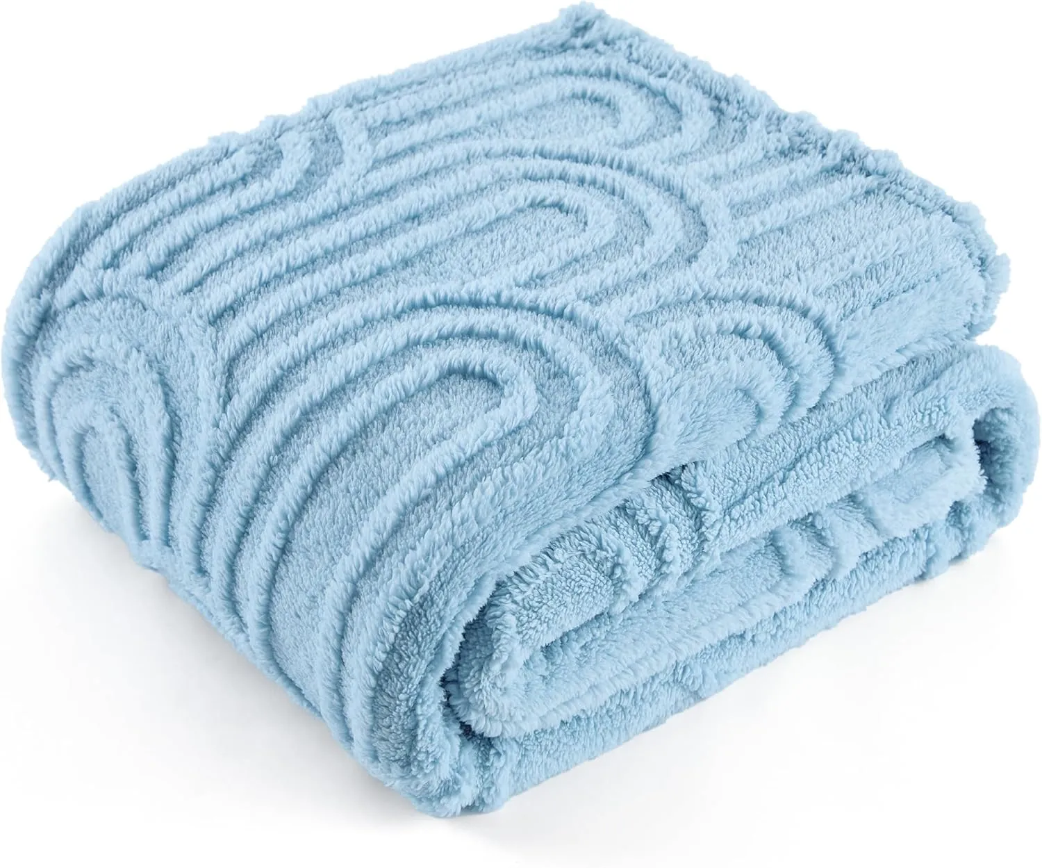 Bedsure Blue Throw Blanket for Couch - Super Soft & Cozy Summer Blankets for Women, Fluffy Fleece Throw for Girls, for Women, Ideal for Room, Home & Bedroom Decor, 50x60 Inches