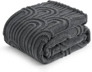 Bedsure Grey Throw Blanket for Couch - Super Soft & Cozy Summer Blankets for Women, Fluffy Fleece Throw for Girls, for Women Men, Ideal for Room, Home & Bedroom Decor, 50x60 Inches