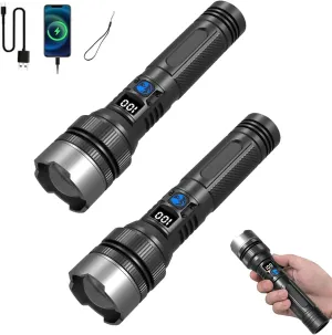 Benighty Flash Light, Benighty Survival Flashlight, 2025 The Ultimate Survival Flashlight,USB Waterproof Zoomable High Lumens Handheld Flashlights, Outdoor and Home Emergency Use (2)
