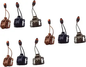 BESPORTBLE 3sets Outdoor Accessory Clip Straps Buckle for Flashlight Whistle Hiking 3pcs*3