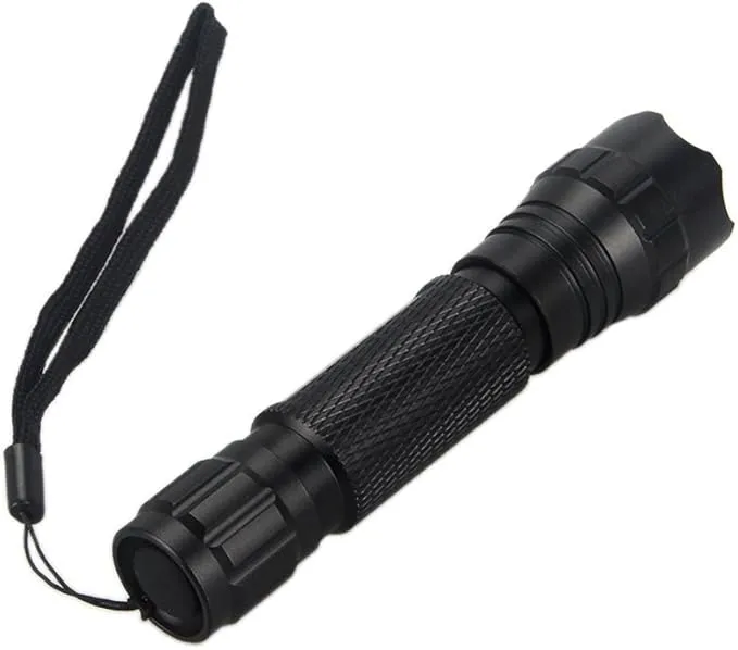 BESTSUN Super Bright Tactical Flashlight WF-501B L2 LED 1200 Lumens 1 Mode Hunting Light Lamp Torch Set with Pressure Tail Switch, Barrel Mount and Charger