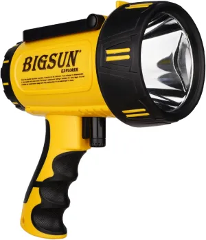 BIGSUN Rechargeable Spotlight, High Lumens LED Flashlight,Work Lamp with Stand,10000mAh Battery, Handheld Large Spot Light for Outdoor, Car, Boat