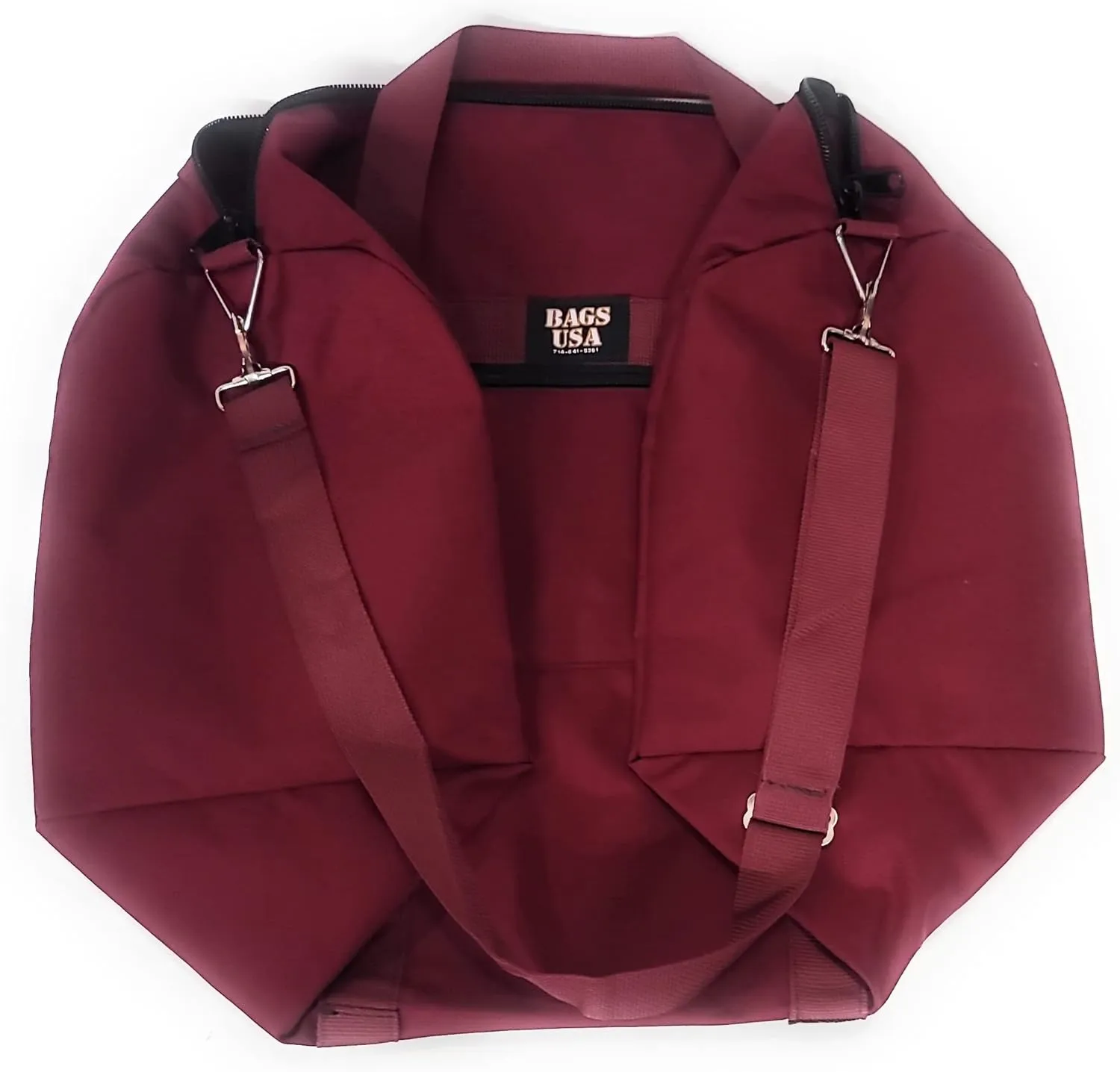 Boarding bag light weight durable water resistant Made in USA. (Maroon)