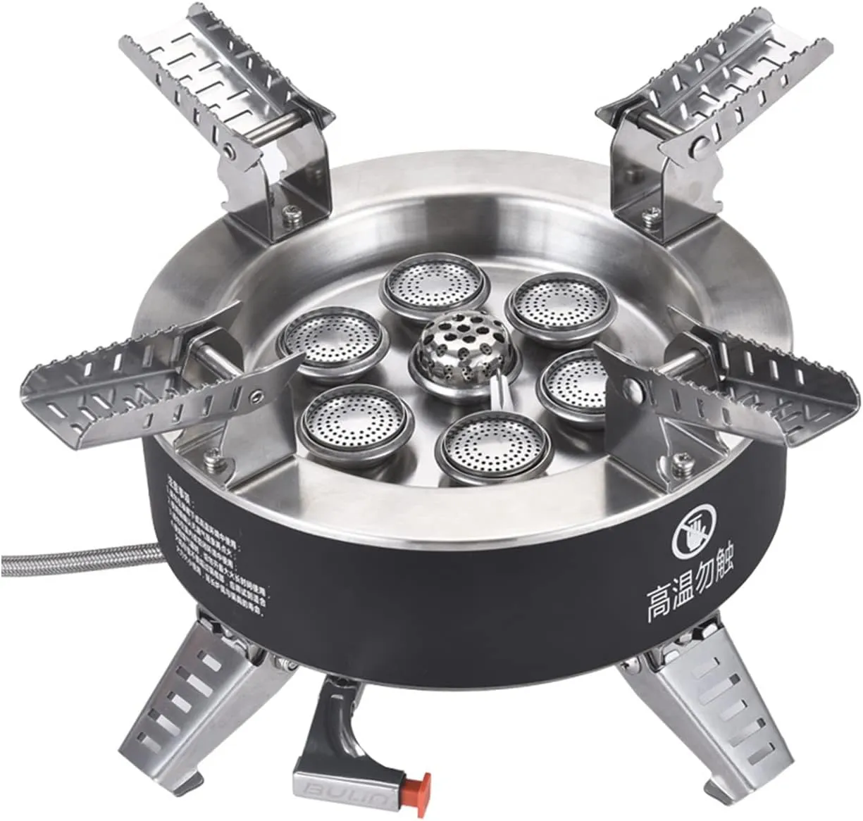 Bulin AirOka B18 18000W Titanium Alloy Portable Picnic Camping Stove Windproof Design Gas Cooking Burner with Piezo Ignition & Carry Case Collapsible Stove Burner for Outdoor Backpacking/Hiking/Picnic