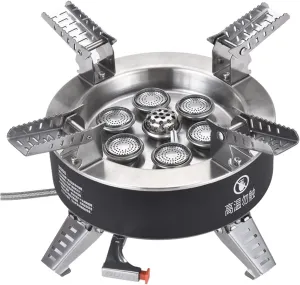 Bulin AirOka B18 18000W Titanium Alloy Portable Picnic Camping Stove Windproof Design Gas Cooking Burner with Piezo Ignition & Carry Case Collapsible Stove Burner for Outdoor Backpacking/Hiking/Picnic