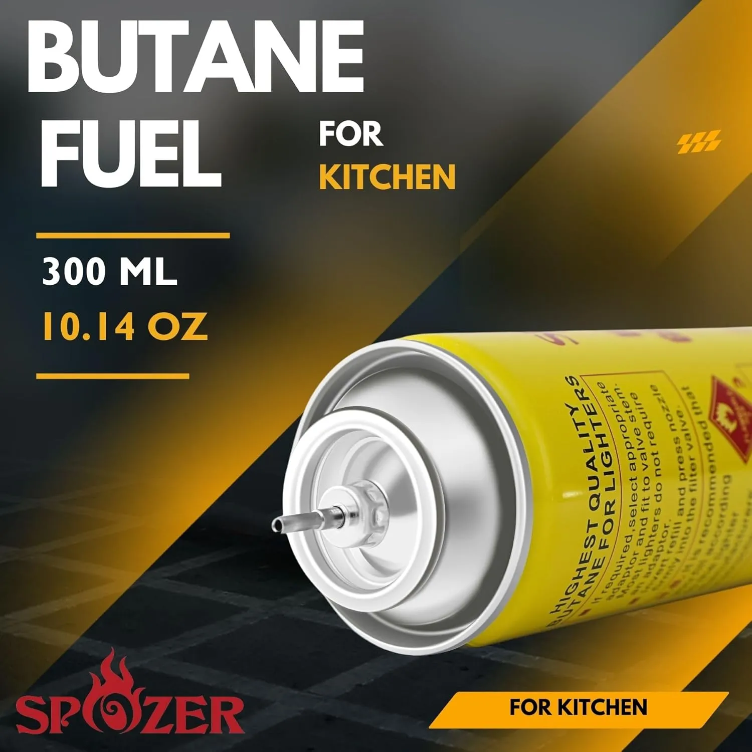 Butane Fuel Refill 300ml 10.14 Oz Lighter Butane Fuel Canister Ultra Pure Butane Gas Refill for Kitchen Torch, Lighter(12 Cans)