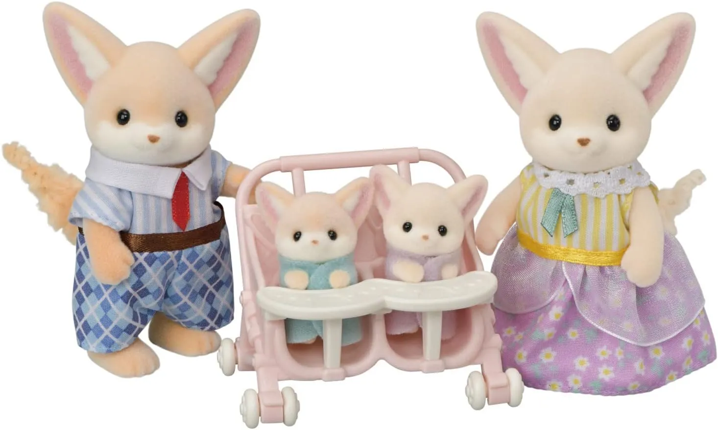 Calico Critters Fennec Fox Family - Set of 4 Collectible Doll Figures for Children Ages 3 