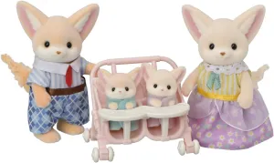 Calico Critters Fennec Fox Family - Set of 4 Collectible Doll Figures for Children Ages 3 