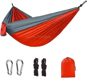 Camp Double Nylon Hammocks Camping Portable Parachute Hammock Outdoor Hiking Travel Backpacking Camping Gear Strong