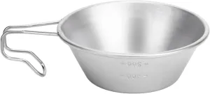 Camping Bowls, Stackable Stainless Steel Bowl with Handles Stainless Steel Camping Cup Outdoor Travel Picnic Hiking Coffee Mug for Outdoor Travel Picnic (Silver Sizzling Bowl)