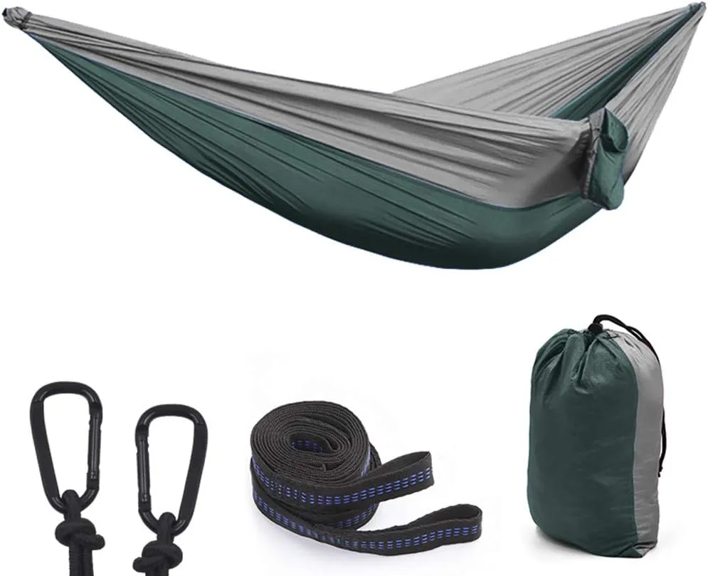 Camping Hammock - Portable Hammock, Best Parachute Double Hammock for Backpacking, Camping, Travel, Beach, Yard.