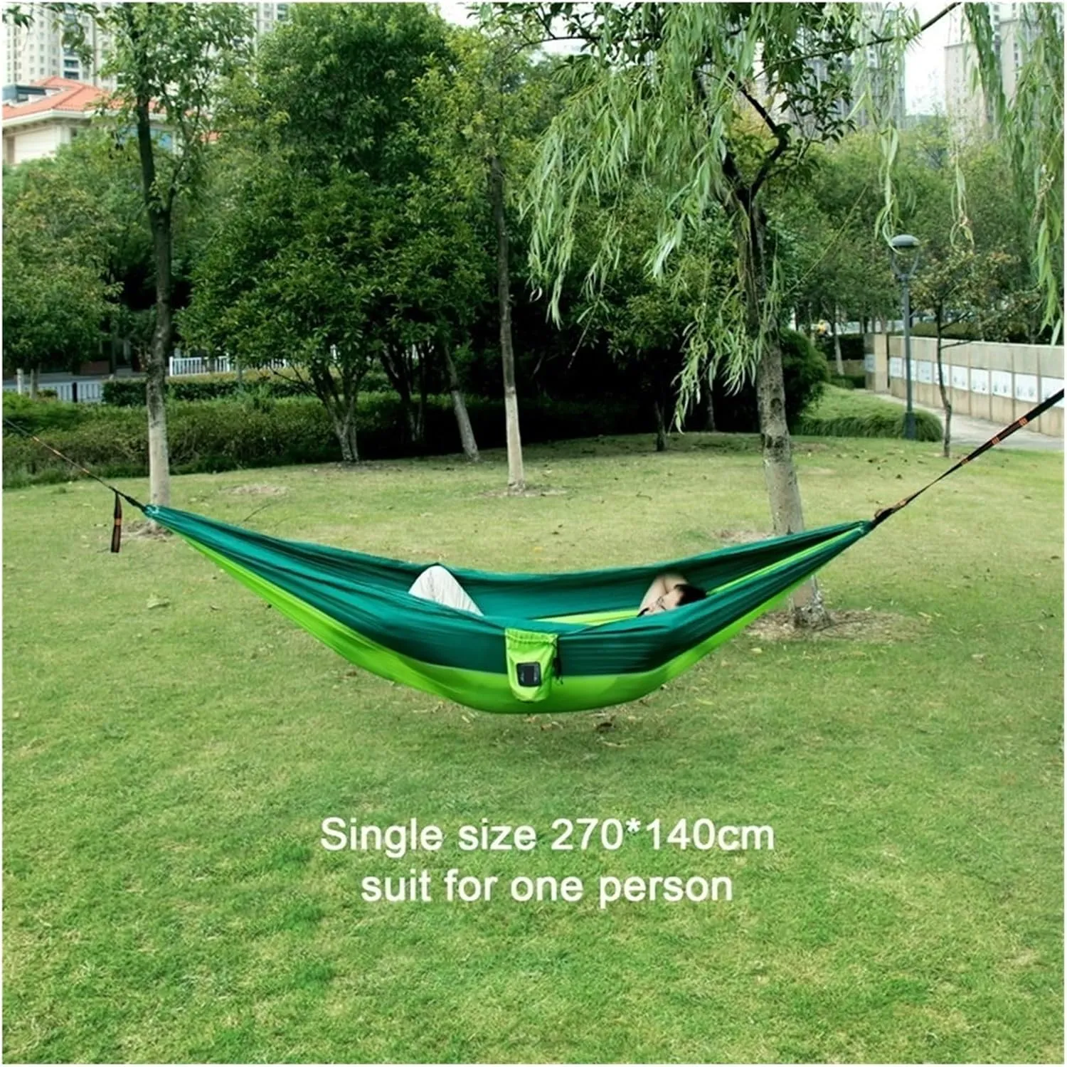 Camping Hammock Portable Nylon Parachute Fabric Single and Double Size Outdoor Camping Hiking Garden Hammock