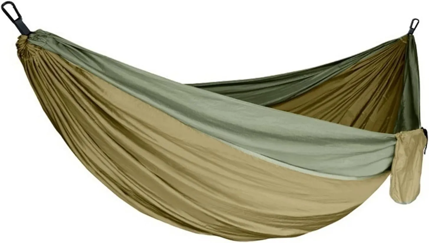Camping Hammock Portable Nylon Parachute Fabric Single and Double Size Outdoor Camping Hiking Garden Hammock