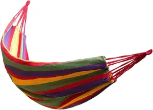 Camping Hammock Swing Double Person Fashion Canvas Easy to Carry for Outdoor Relaxation