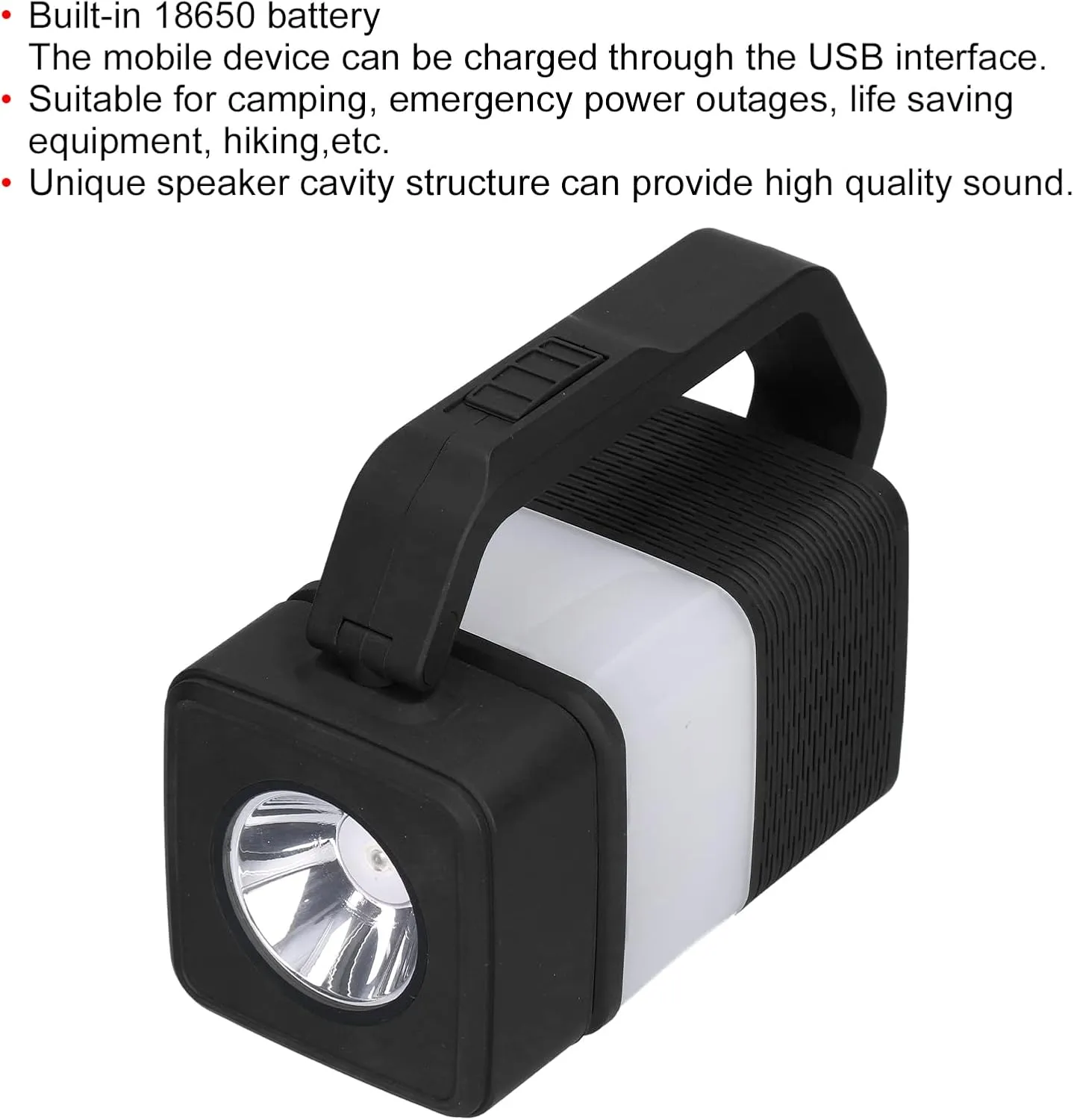 Camping Light, Multipurpose Tent Lamp, USB Flashlight with Speaker, Camping Gear Must Haves, Emergency Lamp for Outdoor Lighting
