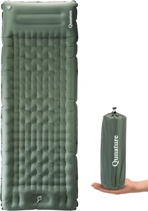 Camping Mattress Sleeping Pad for Outdoor Camping Ultra-Light Inflatable Camping Bed with Built-in Pillow - Air Pad, Carry Bag - Compact & Lightweight Camping Gear Essentials