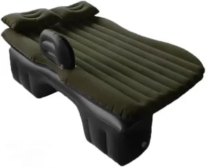 Car Air Mattress for BYD S7 2015–2018, Inflatable Back Seat Sleeping Pad with Pump & 2 Pillows, Folding Portable Camping Bed for Travel& Road Trips,Black