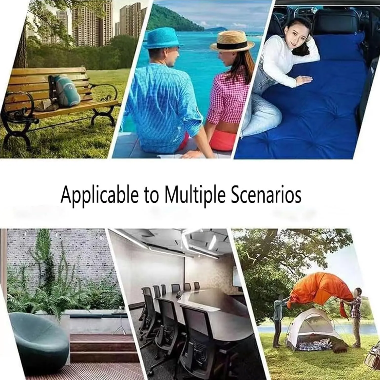 Car Air Mattress for Cadillac Escalade (7Seats) 2021 2022 2023, Folding Double Travel Trunk Sleeping Beds Multi Functional Portable Camping Equipment,E