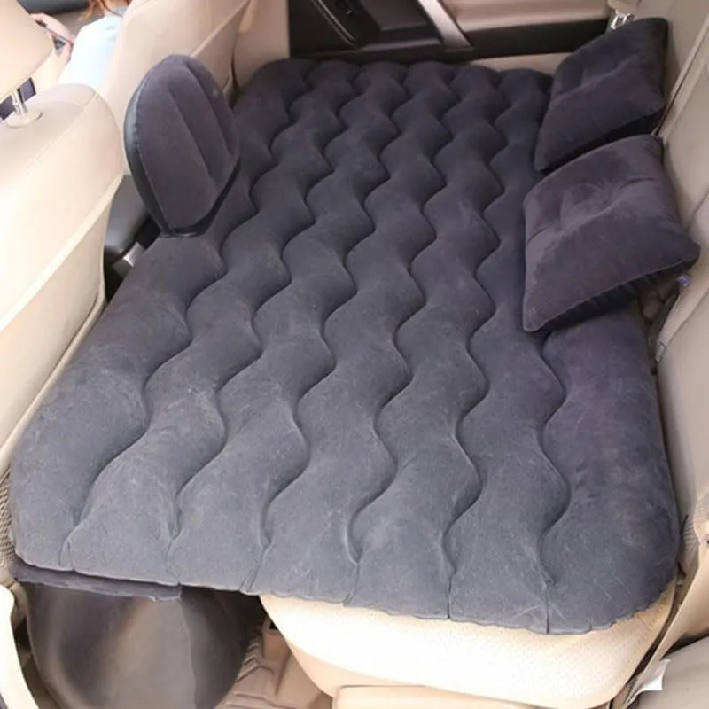 Car Air Mattress for Geely Atlas Pro 2020–2025, Inflatable Back Seat Sleeping Pad with Pump & 2 Pillows, Folding Portable Camping Bed for Travel& Road Trips,Black