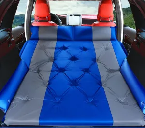 Car Air Mattress for Hyundai EON 2011 2012 2013 2014 2015 2016 2017 2018 2019, Foldable Inflatable Car Mattress Portable Flocking Thickened for Outdoor Camping Car Accessories,Blue