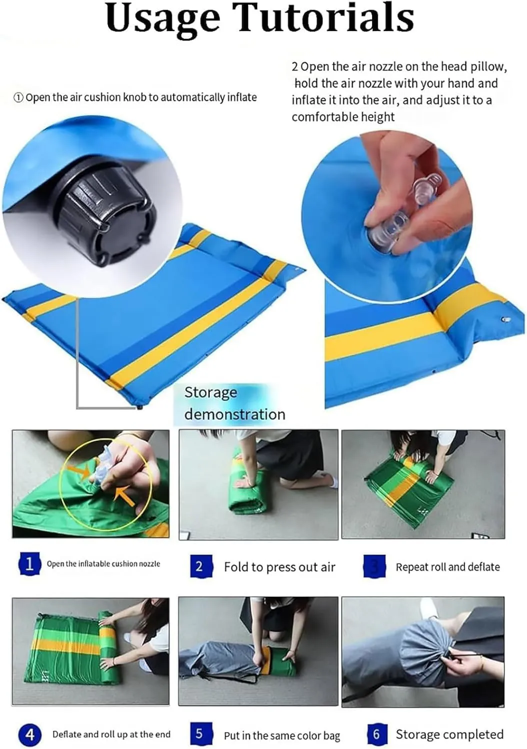 Car Air Mattress for Hyundai EON 2011 2012 2013 2014 2015 2016 2017 2018 2019, Foldable Inflatable Car Mattress Portable Flocking Thickened for Outdoor Camping Car Accessories,Blue
