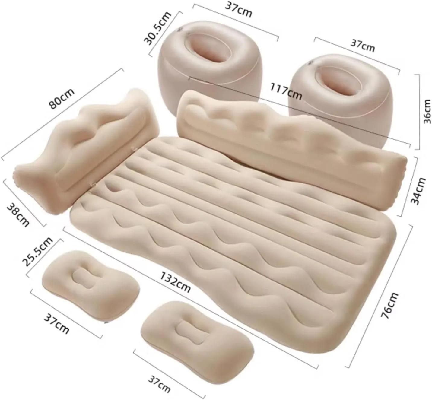 Car Air Mattress for Lynk & Co 09,7seats 2021 2022 2023 2024 Thickened Durable Car Camping Air Mattress Bed with Air Pump Inflatable Sleeping Mat,D