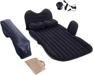 Car Air Mattress, Inflatable Car Mattress for Back Seat, Car Bed with Air Pump, Home Sleeping Pad (TM Black)