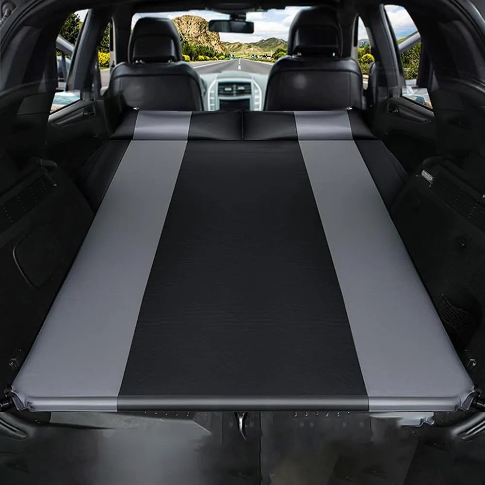 Car Automatic Inflatable Bed for BMW X6 G06 2019 2020 2021 2022 2023, Portable Movable Thickened Trunk Sleeping Bed Outdoor Camping Hiking Air Mattress,Grey