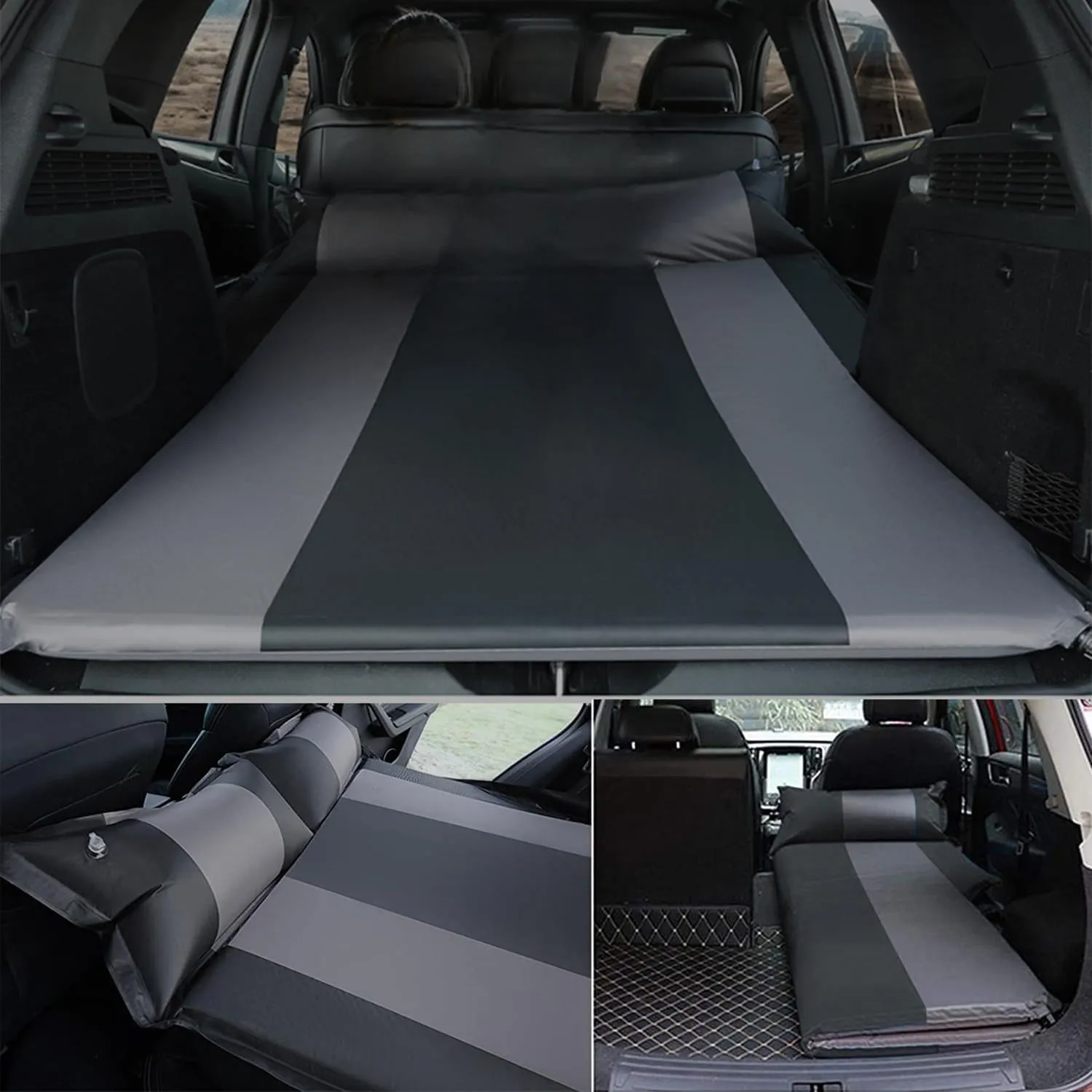 Car Automatic Inflatable Bed for Infiniti FX 2008 2009 2010 2011 2012 2013, Portable Movable Thickened Trunk Sleeping Bed Outdoor Camping Hiking Air Mattress,Green