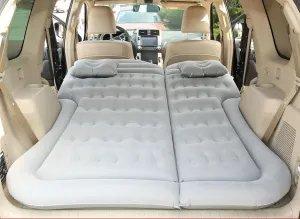 Car Bed for Lincoln Navigator 2014-2019 2020 2021 2022 2023 2024 2025, Thickened Double-Sided Portable Foldable Sleeping Pad Car Inflatable Mattress Car Accessories,Grey