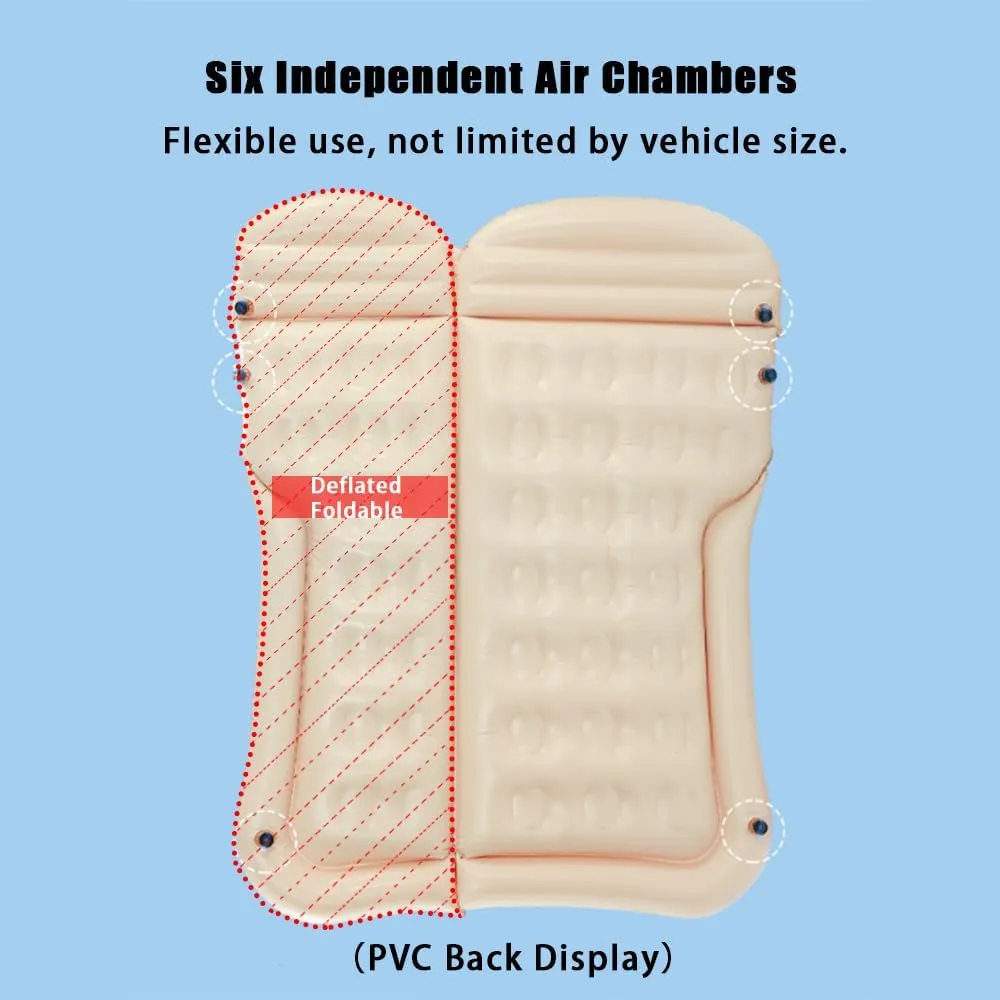 Car Inflatable Air Mattress for Buick Regal VI Sportback 2018 2019 2020 Portable Boot Air Mattress Cushion Outdoor Travel Camping Sleeping Gear Accessories,Brown