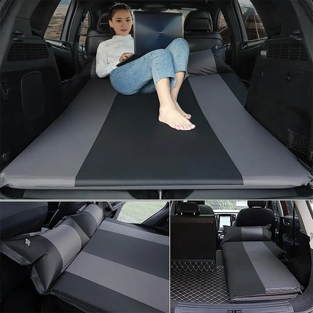 Car Inflatable Mattress Car Air Mattress, Inflatable SUV Truck Car Camping Mattress for Back Seat,Self Inflating Sleeping Pad Thickened Air Bed Cushion Camping Travel Mattress(Color:Blue)