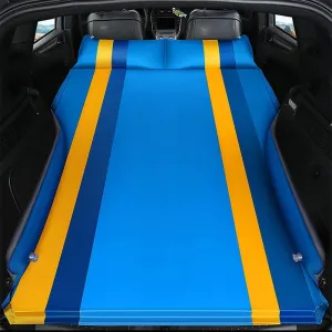 Car Inflatable Mattress for Civic 4dr 2012 2013 2014 2015 Self Inflating Sleeping Pad Thickened Air Bed Cushion Camping Travel Mattress Multifunctional,Blue-Yellow
