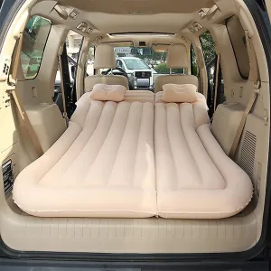 Car Inflatable Mattress for CR-V CRV 2012 2013 2014 2015 2016 Rear Trunk Air Cushion Camping Travel Folding Self Inflating Sleeping Pad Back Seat Air Mattresses,Beige