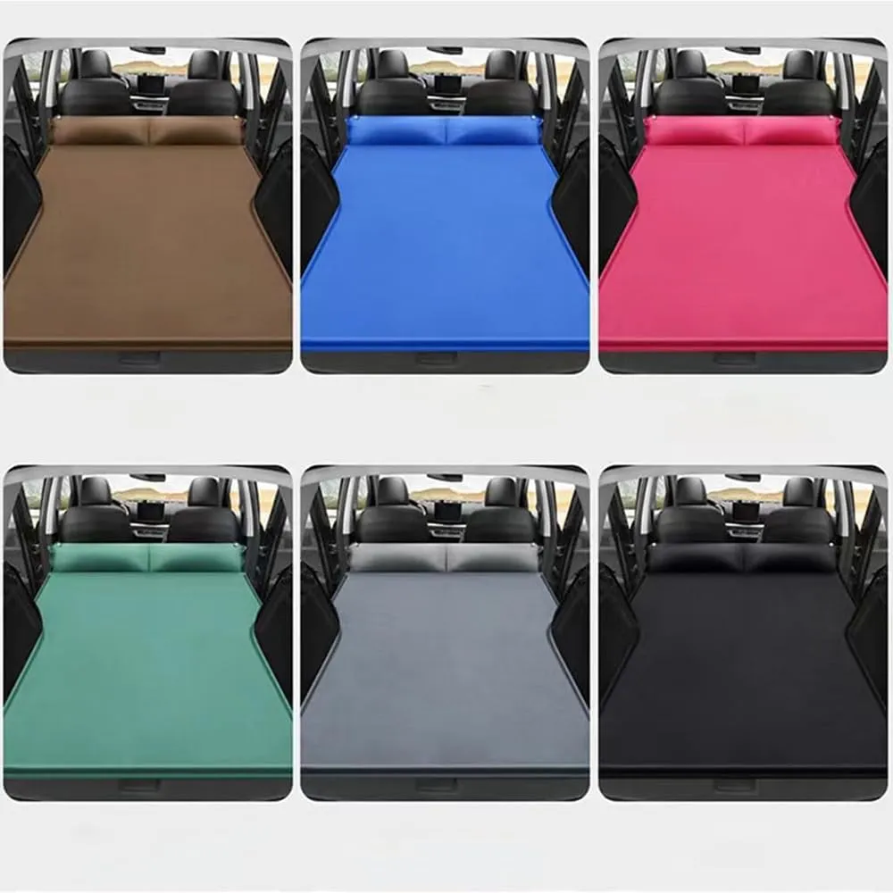 Car Inflatable Mattress for Hyundai Kona Hybrid SX2 2024 2025 Portable Flocking Air Mattress Camping Travel Mattress Auto Accessories,Green