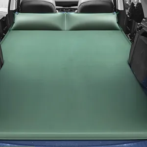 Car Inflatable Mattress for Hyundai Kona Hybrid SX2 2024 2025 Portable Flocking Air Mattress Camping Travel Mattress Auto Accessories,Green