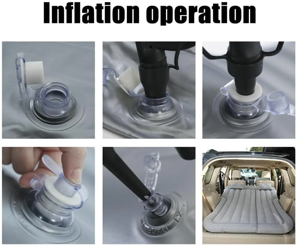 Car Inflatable Mattress for Hyundai Tucson Hybrid 2022 2023 2024 Rear Trunk Air Cushion Camping Travel Folding Self Inflating Sleeping Pad Back Seat Air Mattresses,Grey1