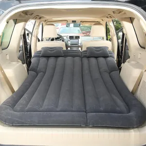 Car Inflatable Mattress for Mitsubishi Outlander 2013-2018 2019 2020 2021 Portable Car Air Bed Rear Trunk Camping Bed Back Seat Air Mattress Folding Air Bed Cushion,Black