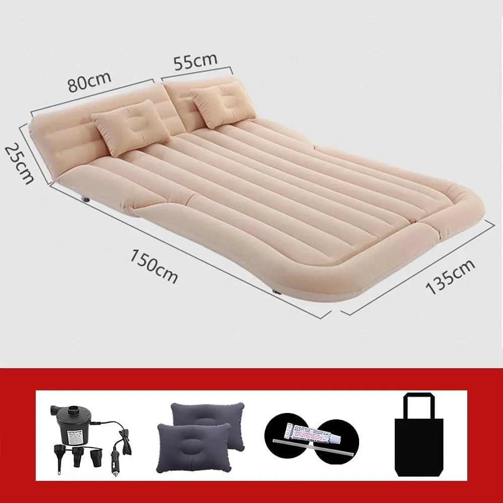 Car Inflatable Mattress for Mitsubishi Outlander 2013-2018 2019 2020 2021 Portable Car Air Bed Rear Trunk Camping Bed Back Seat Air Mattress Folding Air Bed Cushion,Black