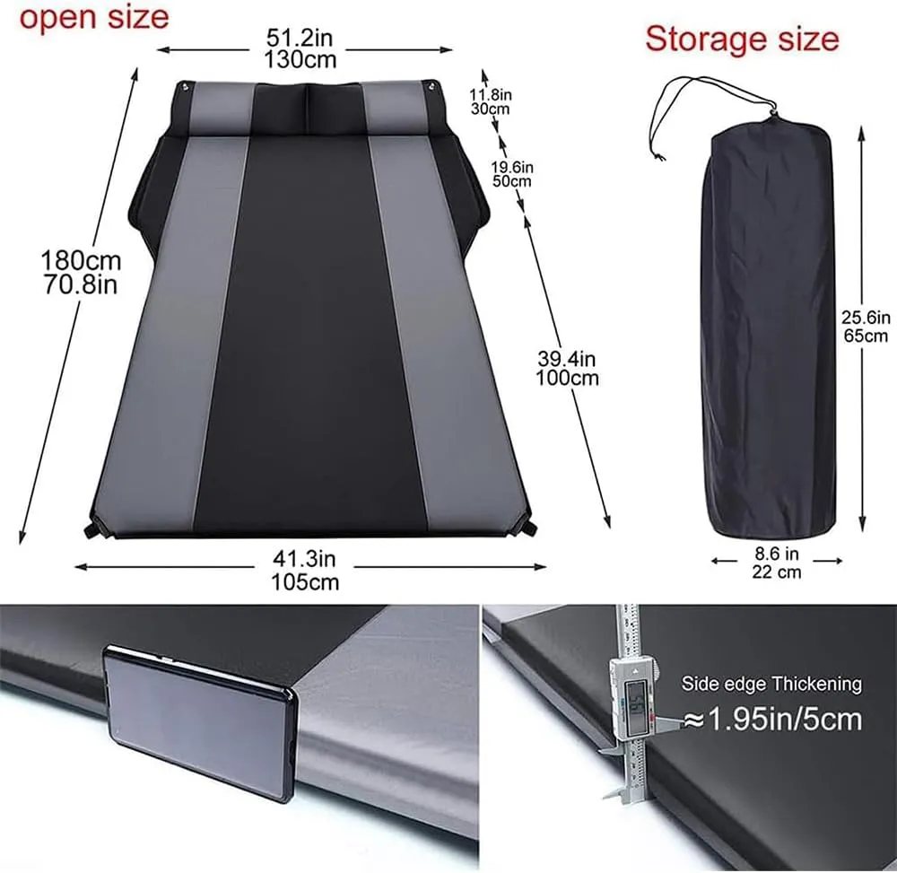 Car Inflatable Mattress for Toyota Corolla 2007 2008 2009 2010 2011 2012 Self Inflating Sleeping Pad Thickened Air Bed Cushion Camping Travel Mattress Multifunctional,Red