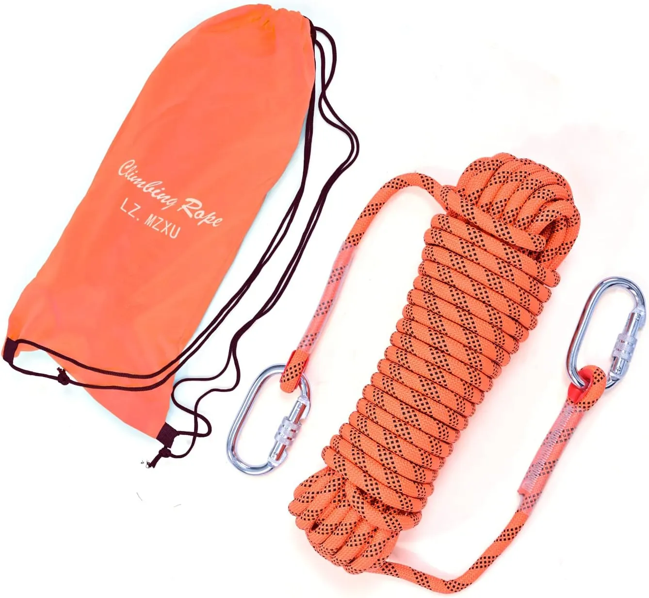 Climbing Rope, 12 mm Static Climbing Rope, 32FT(10M) 65FT(20M) 100FT(30M) 164FT(50M) Outdoor Rock Climbing Rope, Escape Rope, Rappelling Rope, Fire Rescue Parachute Rope
