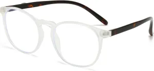 CNLO Blue Light Blocking Glasses,Computer Gaming Glasses,TV Glasses， for UV Protection, Anti Eyestrain,Lens Lightweight Frame Eyewear,Men/Women(Sand white amber legs)