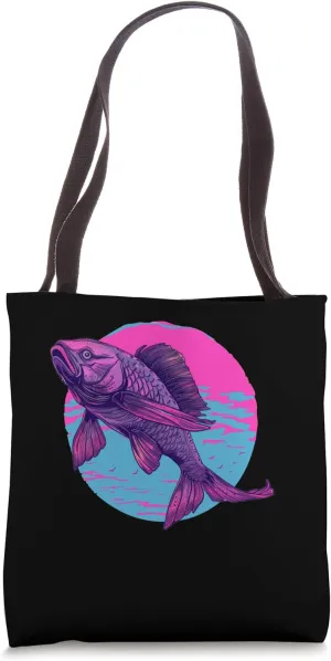 Coelacanth Synthwave Tote Bag