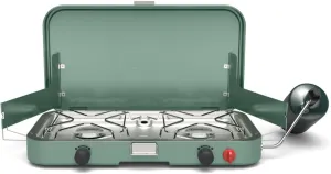Coleman Cascade 222 2-Burner Camping Stove, Portable Cooktop with 22,000 BTUs, Matchless Lighting, & Dual Wind Guards