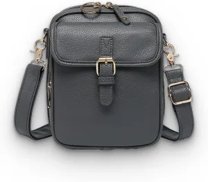 Comebybuy Purse Vintage Mini Messenger Bag, Leather Vintage Double Layer Large Capacity Messenger Bag For Women