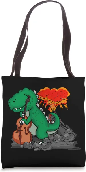 Contrabass Music Lover Dinosaur Musician Double Bass Tote Bag